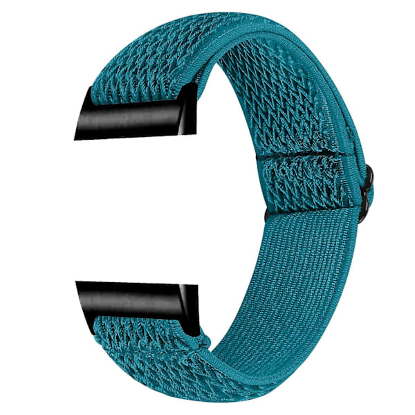 Elastiskt klockarmband för Fitbit Charge 3/3 SE/4, justerbart armband med svart kontakt Indigo Style D Fitbit Charge 3