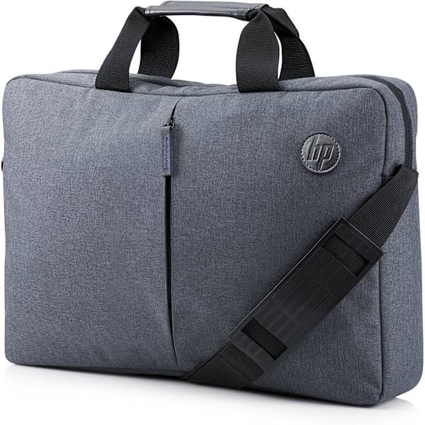 15,6\" Laptopväska - (Toppdragkedja, Vadderat Fack, Ytterficka, Justerbar Rem, RFID-skydd), Grå