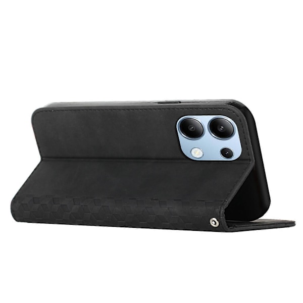 Kotelo Xiaomi Redmi Note 13 4G:lle Lompakko Magneettinen Läppäkansi PU-nahkaa Yhteensopiva Xiaomi Redmi Note 13 4G -kotelon kanssa Black