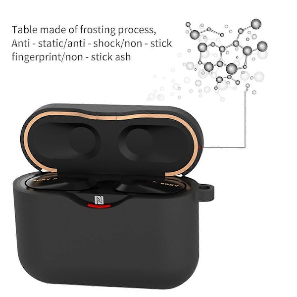 Fodral för SONY WF-1000XM3 Hörlurstillbehör Laddningsbox Skyddsfodral för SONY WF 1000 XM3 WF-1000XM4 Skal med Anti-förlorad Krok Red