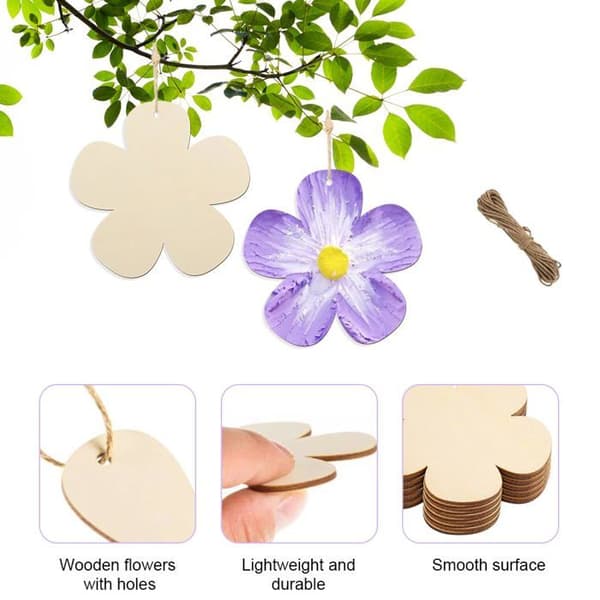 10 Treblomster 7,5 CM - Maling - DIY