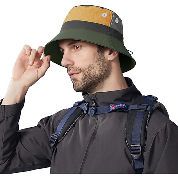 Unisex Foldable Kalastajan Hattu Auringon Bucket Hat Bucket Hat Vedenpitävä Auringon Hattu Kesä Ranta Hattu Ulkoilu Negro