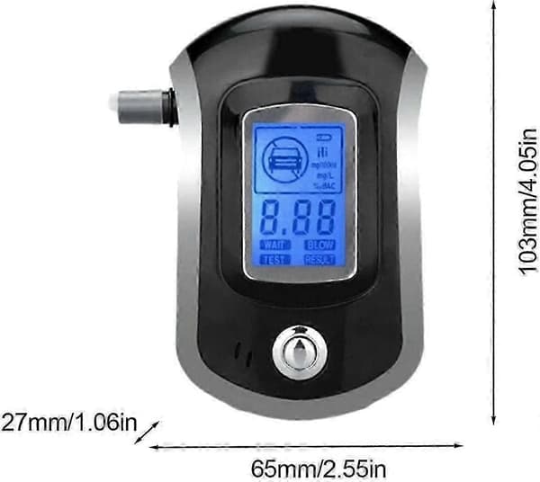 Mundstykker til alkoholtester, sort