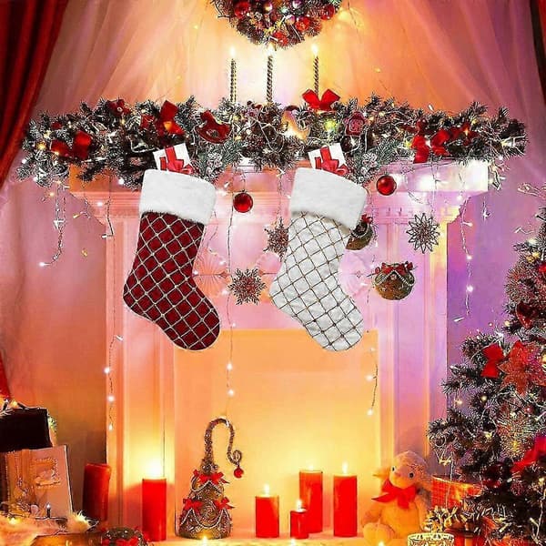 Julstrumpa Hängande Julstrumpa Presentpåse för Julfest
