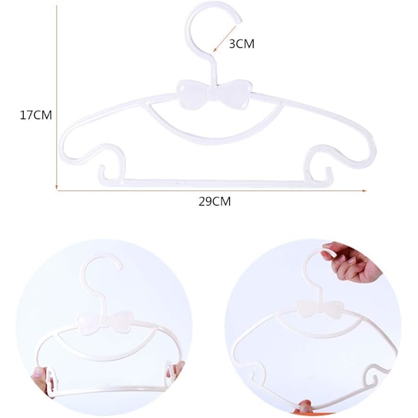 Babyklærhengere Holdbare Hengere Egnet for Barn og Babyer 30 stk 29,5 cm + 10 stk Organizer 30 Unids Blanco