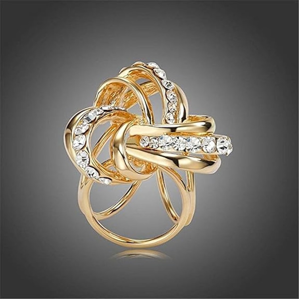 Elegant Moderne Enkel Design Kvinders Tre-Ringe Diamant Metal Silke Sjal Klips Sjal Ring Chiffon Spænde Silver