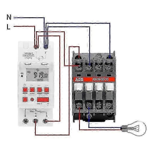 TM919B 220V 30A Automatisk Digital Timer Switch DIN-skena för Energibesparing