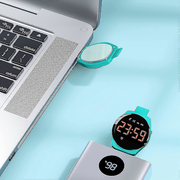 Barnklocka, Digital Klocka Kompatibel Med Pojkar Flickor, Sportklocka Med Fitness Tracker, Väckarklocka, Stoppur, Ingen App Och Vattentät, Klocka Kompatibel 20-GreenOrange-Y