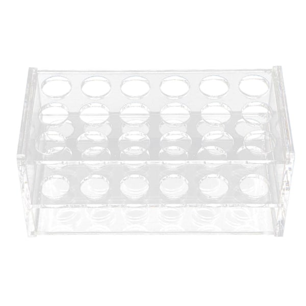 Akryl provrörsställ för 17mm rör 18 hål Transparent centrifugrörställ för 10ml 15ml rör