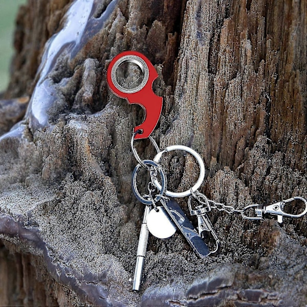 Nøglering Spinner Fidget Ring Legetøj, Nøgle Spinner, Spindende Nøglering, Fidget Nøglering, Sensorisk Legetøj Fidgets Squishy Legetøj Red