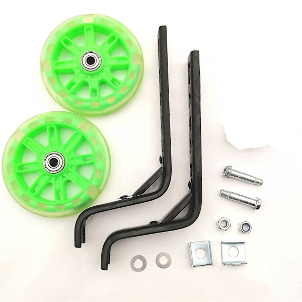 Nye Børn Cykel Træningshjul Stabilisatorer 12-20\" Tommer Flash Hjul Green
