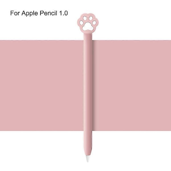 Kawaii Søte Myke Silikon Etuier for Apple Pencil 1 2 Gen Etui Nettbrett Touch Penn Stylus Deksel Anti-fall for Apples Pencil 1st/2nd 1st Case Pink Paw