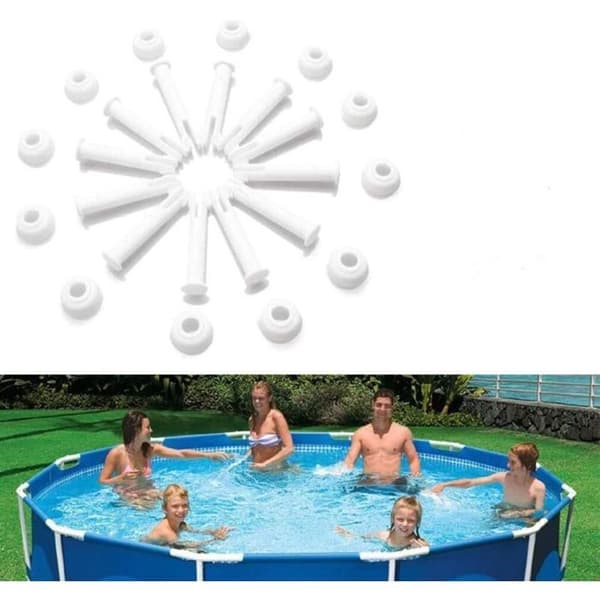 Intex plastpoolstift – pooltätningar – lämpliga för runda och rektangulära metallramar