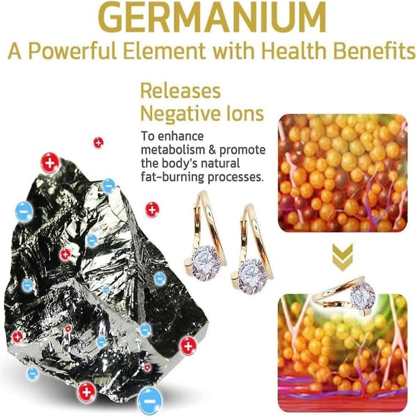 Germanium örhängen lymfatisk terapi för kvinnor smycken present Gold