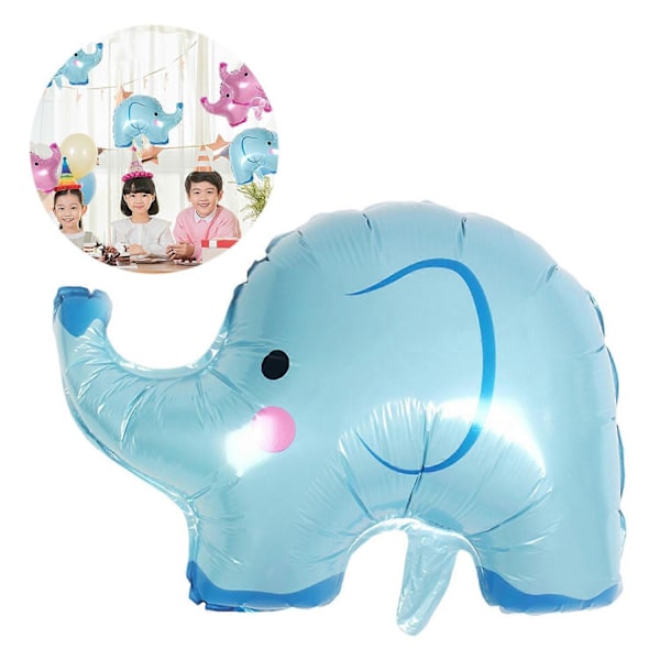 6 stk. Elefant Folieballoner Oppustelige Tegneserie Elefant Aluminium Film Ballon Dyr Tema Fest Pink 6pcs