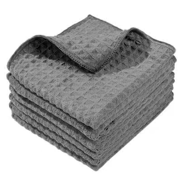 Mikrofiber Rengöringsduk Återanvändbar Multifunktionell Disktrasor Absorberande Kökshandduk För Hemmet Gray 1PCS 30x30cm