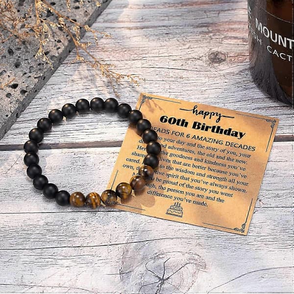 21:a/30:e/40:e/50:e/60:e/70:e födelsedagspresenter till honom, elastiskt rep armband för män 60th Birthday