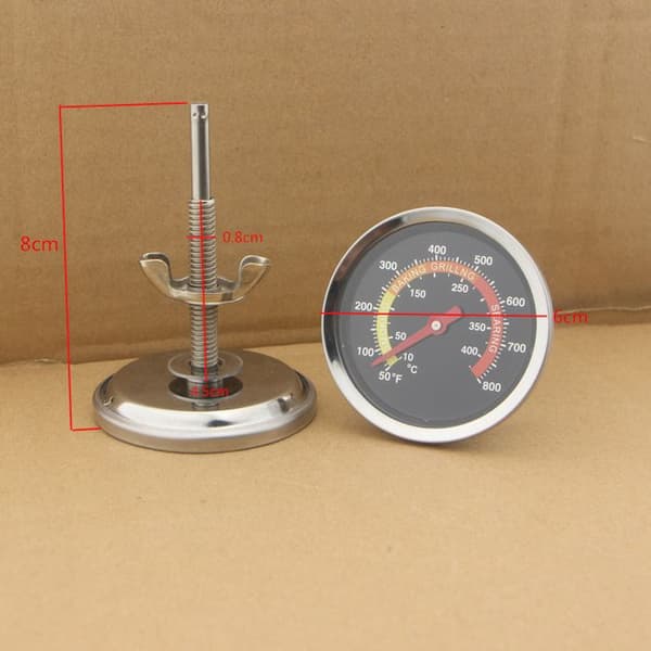 Grilltermometer - AIMOONSA - Universalmodell - Rustfritt stål - Ø60 mm - 100–450°C