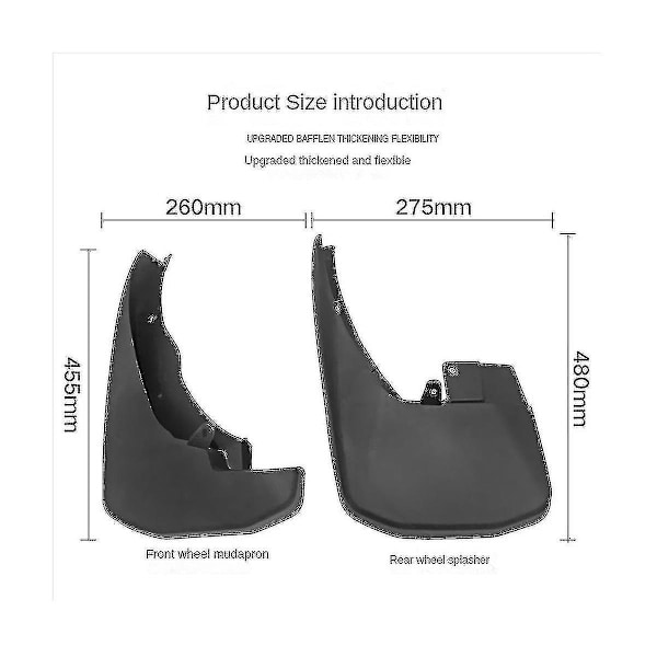Utsökta stänkskydd för Navara D40 2005-2016 Flap Splash Mudflaps Tillbehör-yujia
