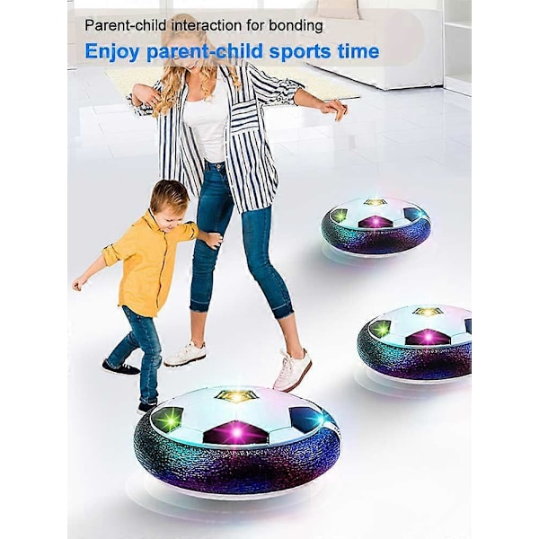 Forældre-barn Interaktiv Luftmadras Fodbold med LED-lys Black 11cm