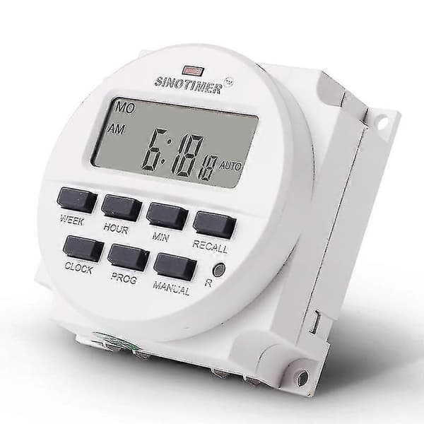 15.98 Tommer LCD Digital Timer 12v DC 7 Dage Programmerbar Timerkontakt TM618n-4