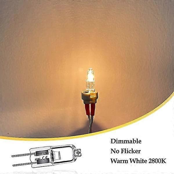 20 stk. G4 Halogenpære 20w Dc12v Indendørs Halogen G4 Lampe Krystallampe