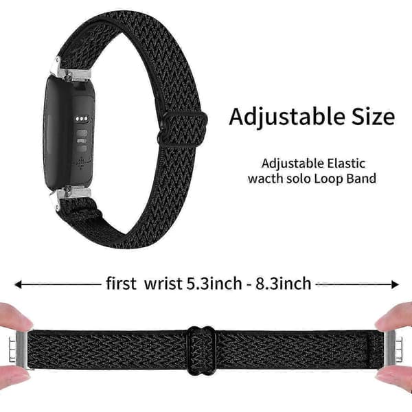 Til Fitbit Inspire 3 Wave Shape Vævet Nylon Smartwatch Rem Erstatningsarmbånd Multicolor Style A
