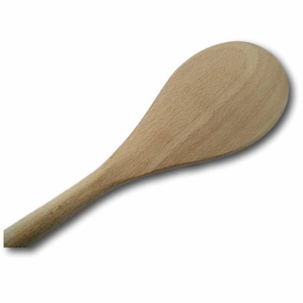 Träskedar för blandning, bakning, servering, bokträ, 30 cm - Set med 6 ROUNDSQUARE