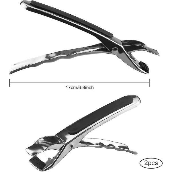 2pcs Plate Gripper Stainless Steel Dish Plate Clip Tong Air Fryer Pans Gripper Anti-hot Plate