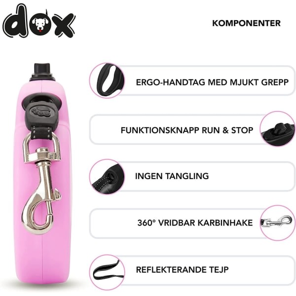 Flexi Leash Pink L 5m