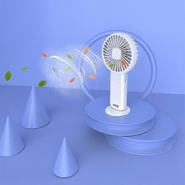 Håndholdt ventilator, genopladelig mini med 3 hastighedsindstillinger White