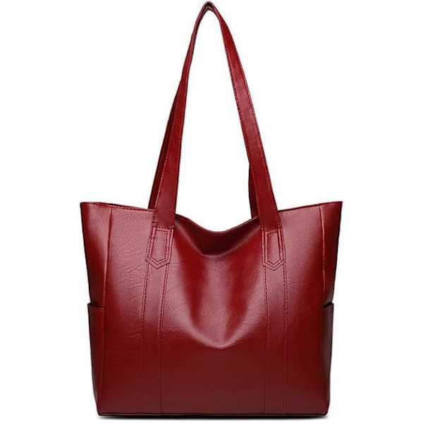 Dametasker, Damehåndtaske, Dame Crossbody Tasker, PU Læder, Dame Skuldertaske 01-rojo
