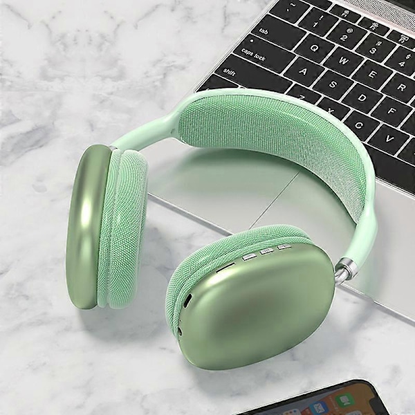 P9 Pro langattomat Bluetooth-kuulokkeet mikrofonilla, melua vaimentavat stereokuulokkeet, urheilu- ja pelikuulokkeet, tukevat TF-korttia Green