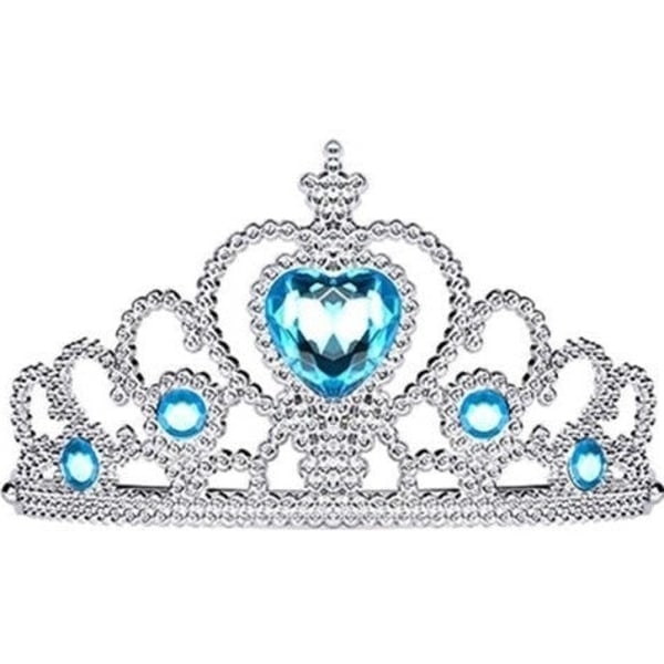 Elsa Prinsessekjole + Tiara/Fletning/Handsker 150 cl