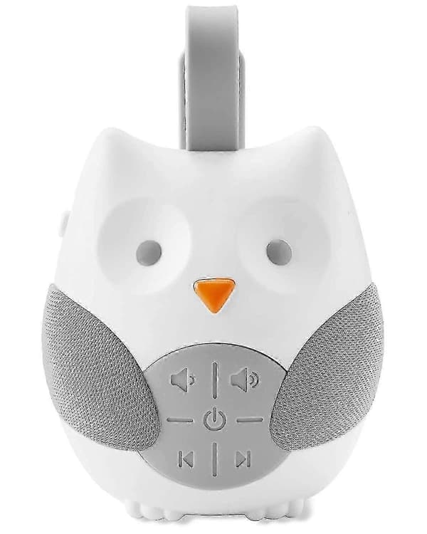 Hvit støy lydmaskin og Bluetooth-høyttaler bærbar (1 stk, hvit)
