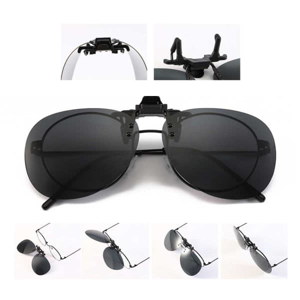 Clip-on Aviator Solbriller Pilotbriller Brun Brun