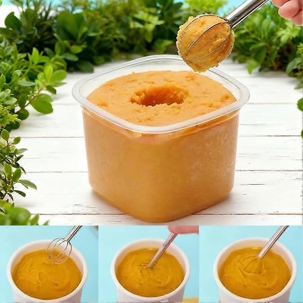 Japansk Miso Muddler Dobbelt Hoved Rustfrit Stål Målepisk Husholdnings Røreværktøj Til Suppe Sovse Dej