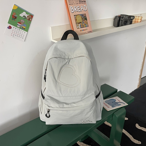 Lättviktsryggsäck för dammode, stor studentreseväska, avslappnad dragkedja, bekväma axelremmar G