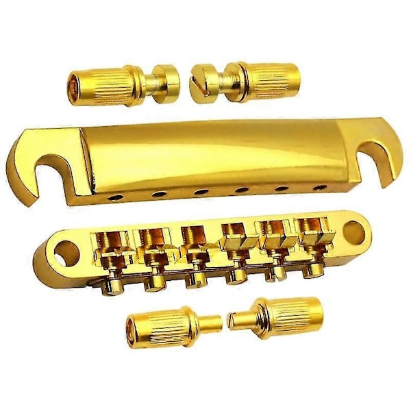 Guitar Tune O-matic Bro og Stop Bars Halestykke Combo med Bolte Udskiftninger Gold