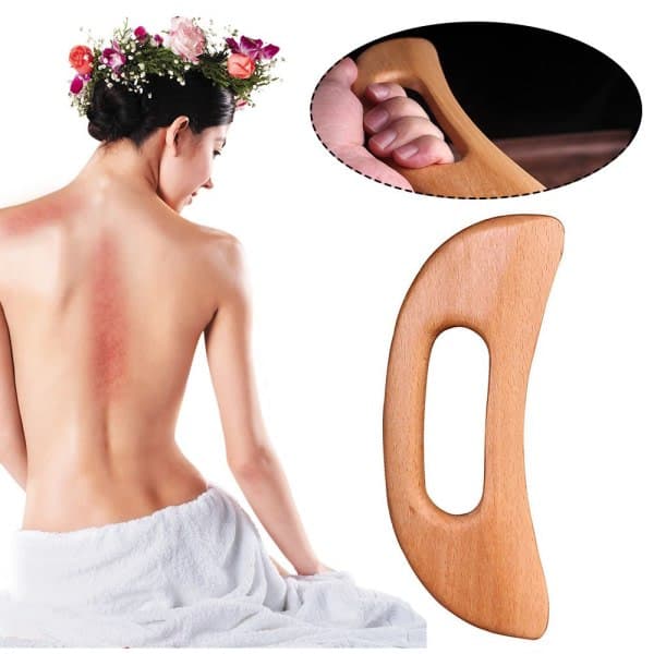 Gua sha massageværktøj i træ til terapi