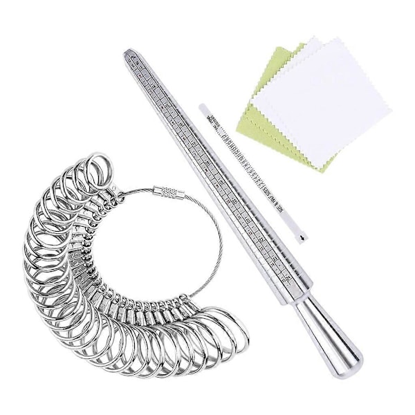 Ringmätare Mätverktyg Set Metall Ringmätare Ringmått Fingermätare