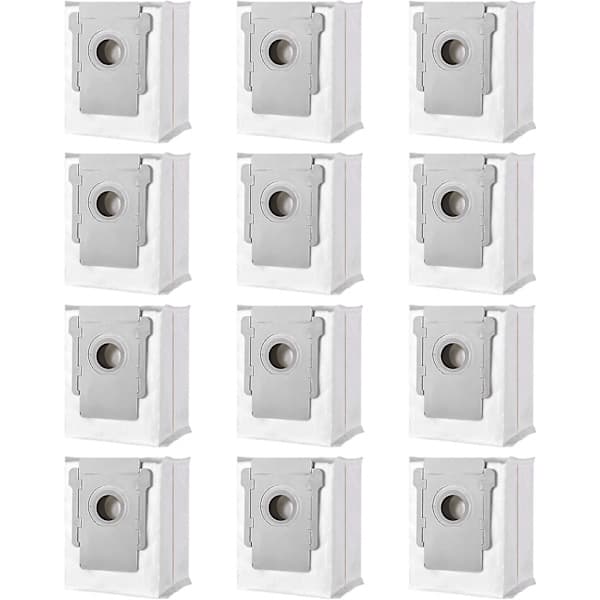 12-pack dammsugarpåsar kompatibla med iRobot i7 i7+ / i7 Plus E5 E6 E7 S9, dammsugare
