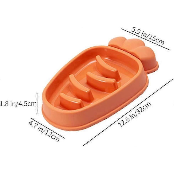 Anti-Glutton Slow Feeder Hunde- og Katteskåle til Vådfoder - Velegnet til Hvalpe, Orange Farve