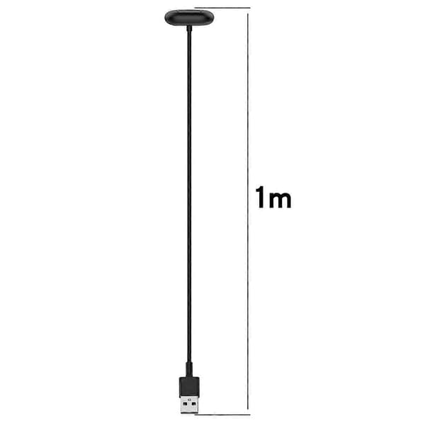 Til Google Fitbit Air Smart Armbånd Magnetisk Opladerkabel Black USB-A Port