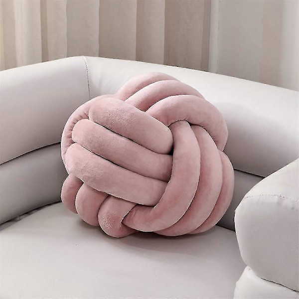 Plysj Knute Ballpute for Hjemmedekorasjon - Pyntepute for Sofa, Bil og Kontorinnredning Khaki 27CM