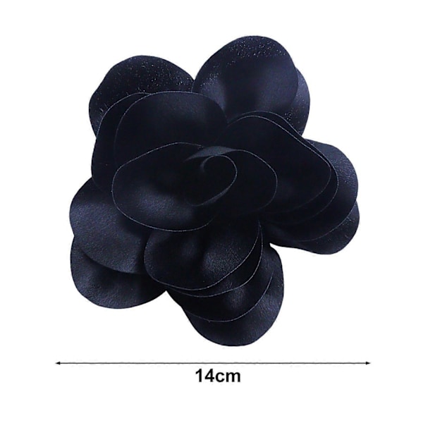 Formel Anledning Corsage Fransk Stil Stor Rose Satin Stof Brud Grooms Bryllup Brosche Prom Fest Purple