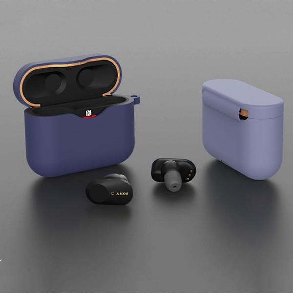 Fodral för SONY WF-1000XM3 Hörlurstillbehör Laddningsbox Skyddsfodral för SONY WF 1000 XM3 WF-1000XM4 Skal med Anti-förlorad Krok Tea Green-Hook
