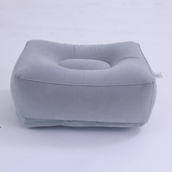 Oppustelig Flyvemaskine Fodstøtte Højdejusterbar Slidstærk Blød Bredt Anvendt Foldbar Bærbar light grey