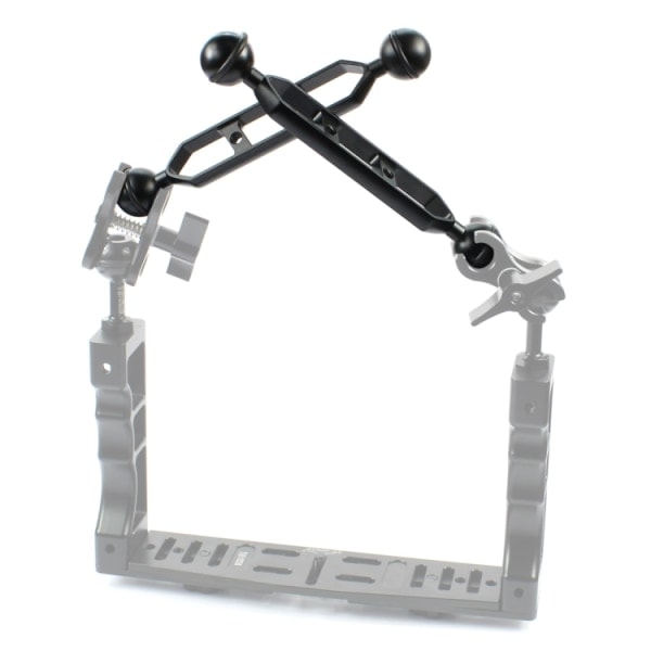 7.0 tum 17.7cm Dubbelkulaarm i Aluminiumlegering, Kuldiameter: 25mm Black
