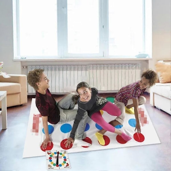 Twister - Rörlig Lekmatta, Kampleksak, Tornado, Vuxen, Förälder-Barn, Interaktiv, Lektillbehör för Inomhusbruk
